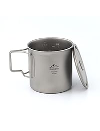 Hamans   Taza de titanio portátil ultraligera de 6