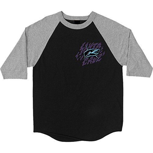 Santa Cruz Mens Jason Jessee Neptune Raglan Raglan 3/4 Sleeve Shirt Large Black/Athletic Heather