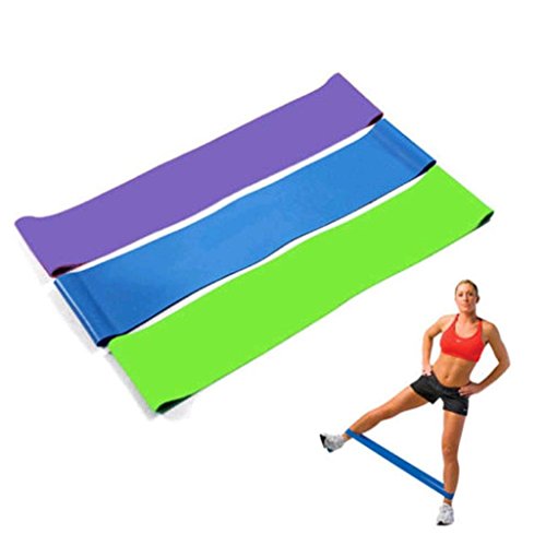 Quartly Resistance Band Loop Yoga Pilates Home Gym Fitness Exercise Bands Workout Training Exercise Yoga Straps (500X50X0.9MM) - Thumbnail 6