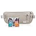 Peak Gear Money Belt for Travel - Large Size with RFID Blocking, Water-Resistant Nylon, and YKK Zippers (BEIGE 2, LARGE)