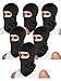6 Pcs Ski Mask Full Face Cover Balaclava Summer Face Covering Ice Silk UV Protection for Men Outdoor Cycling Running Hood(Black)