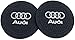 CARFORU 2 Pack Auto Sport 2.75 Inch Diameter Oval Tough Car Logo Vehicle Travel Auto Cup Holder Insert Coaster Can Car Interior Accessories Anti Slip Cup Mat Fit for Audi Accessory