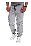 Mo Good Men's Casual Baggy Good Air Permeability Harem Joggers Sweatpants (L, Gray2)
