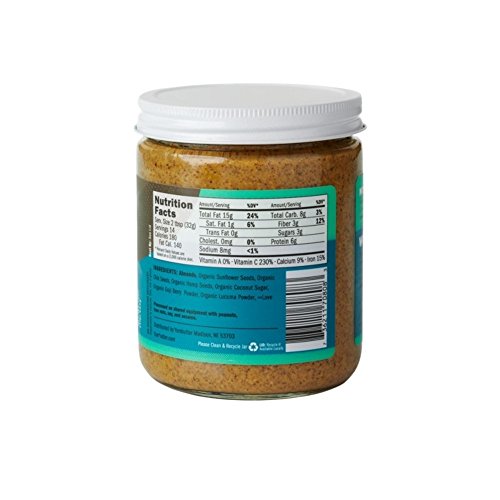 Yumbutter Nut and Seed Butter, 16 oz. Jar - Superfood Almond Butter - Thumbnail 2