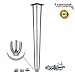 28 Inch Hairpin Legs 1/2 Inch Thick Heave Duty - RAW Steel - Leg Protectors, Screws, Set of 4 – Easy to Install - Metal Legs - Desk Legs - Furniture Legs - Mid Century Modern by Homeland Hardware