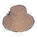 Women Wide Brim Sun Hat Summer Outdoor Foldable Beach Cap Khaki