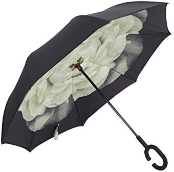 Seven One Folding Double Layer Inverted Umbrella Rain Protection Long C-Hook Hands