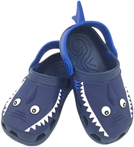 FashionLee Kids Cool Garden Shoes Cartoon Slides Sandals Clogs Children Beach Slipper Shark Design