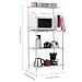 LANGRIA 3 Tier Baker’s Rack, Microwave Stand Kitchen Oven Rack with Wire Mesh Shelves 4-Side Hooks, 165lbs Weight Capacity, Silver Finish