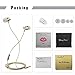 KingYou Earbuds Wired Metal in-Ear Headphones, Noise-Isolating Heavy Bass Earphones with Microphones Compatible with iPhone, iPad, iPod, Samsung Android Smartphone MP3 MP4 Players (Gold)