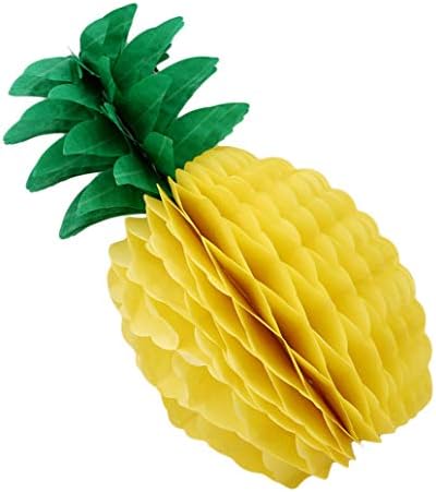 hengxingwf Summer Pineapple Honeycomb Paper Flower Lantern Fruit Decoration for Baby Shower Wedding Summer Party Paper Craft Decorations