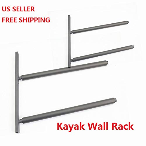 Mrhardware SUP Snowboard Surfboard Paddle Board Ski Wall Mount Storage Display Rack Cradle (Black, Double-Deck)