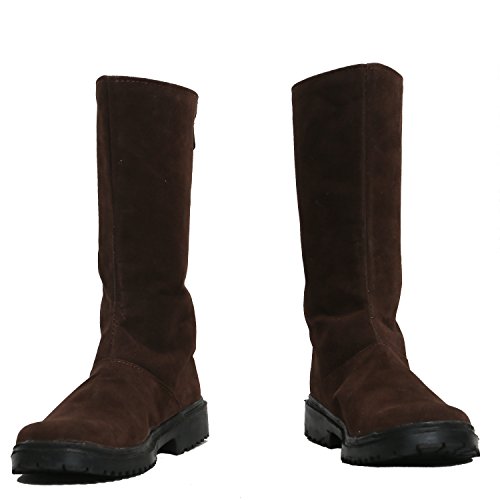 XCOSER Rey Boots Shoes Costume Accessories for Halloween Calf High Brown