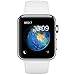 Apple Watch Series 2, 38mm Stainless Steel Case with White Sport Band (Renewed)