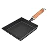 Tamagoyaki Pan, Mini Koekenpan Ijzer gegoten Omelet Pot Heavy Duty Pan met Anti-Hot Houten Handvat voor Tamagoyaki…