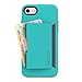Incipio Stowaway iPhone 8 & iPhone 7 Case with Credit Card Slot Holder and Integrated Stand for iPhone 8 & iPhone 7 - Turquoise/Charcoal