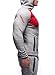 Ouber Men's Cotton Dri-fit Runners Hoodie Jacket (Grey/Red, US M=Tag L)