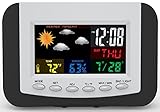 Weather Station Alarm Clock with Large Easy to Read Full Color Display by Tech Tools
