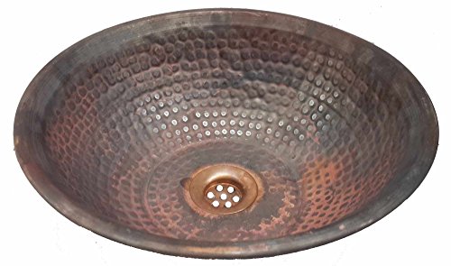 Egypt gift shops Oxidized Fire Burnt Natural Copper Bathroom Sink Hand Wash Toilet Lavatory Basin