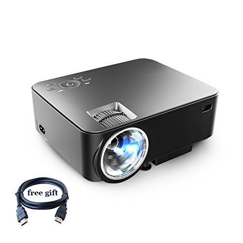 Projector(2019) XINDA 2000 Lumens Video Projector with 170″ Display 50,000 Hours LED Full HD Video Projector,Compatible with HDMI, VGA, USB, AV, SD for Home Theater