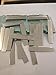 RUIXUAN 3/8x2inch Small Glass Rectangle Craft Mirrors Bulk 120 Pieces Mosaic Tiles