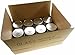 (Set of 12) 4 oz Mason Jars with Smooth Sides -Easy to Label with Silver Finished Safety Button Lids, Regular Mouth