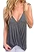 Dearlovers Women Strap V-neck Ruffle Wrap Cami Vest Top Shirt