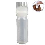 Doinshop Hair Dye Bottle Applicator With Graduated Brush Comb Salon Hair Coloring (6 OZ, White | Pack 1)