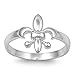 Sterling Silver Fleur De Lis Ring French Symbol Lily Design Solid 925 Size 7