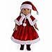 YiCare 3PCS American Girl Doll Clothes 18 Inch Christmas Red Color Including Hat Shawl Dresses Xmas Present Doll Clothing Dress Up