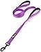 Primal Pet Gear 6ft Long Heavy Duty Double 2 Handle Dog Leash for Large and Medium Dogs, Tough Metal Clip, Durable leashes, Training Lead for Puppy, Strong Dog Leads, Reflective Stitching, Purple