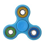 Xinyuanweiye Tri-Spinner Fidget Toy 3D Printing Ceramic Bearing EDC Focus Toy for Killing Time (Style 7-Blue)