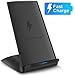 Pansonite QI Wireless Charger, Fast Wireless Charging Pad Stand for iPhone X/8/8 Plus,Nexus 4/5/6/7, Samsung S8/S8+/S7/S7 Edge/S6/S6 Edge+/Note 5 and Other Qi-Enabled Devices (Black)