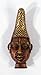 Handpainted Poly Stone African Mask Arts Assorted Magnet (Set of 6 B)