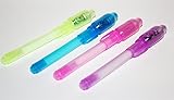 Invisible Ink Pen and Black Light - 4 Pack