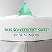 Aurora Bedding # 1 1800 Series 6 Piece Bed Sheet Set with Deep Pocket-Luxury, Soft, Comfort, Hypoallergenic-Same Price with 2 Extra Pillowcases-Queen, White