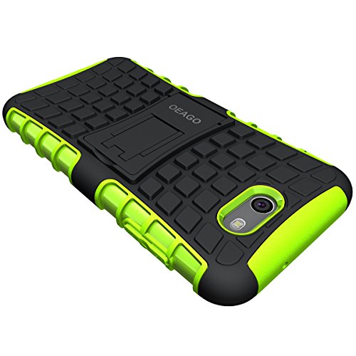 Galaxy J7 V Case, Galaxy J7 Prime Case, Galaxy J7 Perx Case, Galaxy J7 Sky Pro / Galaxy Halo Case, OEAGO Samsung Galaxy J7 2017 Case Tough Rugged Dual Layer Protective Case with Kickstand - Green - Thumbnail 5