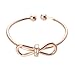 WeiVan Rose Gold Bowknot Ring Tiny Tie the Knot Adjustable Stacking Ring Infinity Love Jewelry