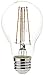 Amazon Basics 60 Watt Equivalent, Clear, Soft White, Dimmable, 15,000 Hour Lifetime, A19 LED Light Bulb, 2-Pack