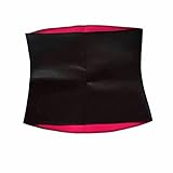 Junlan Sweat Premium Waist Hot Sauna Trimmer for Women Shaper Girdle Belt (4XL, 1Black+RED)