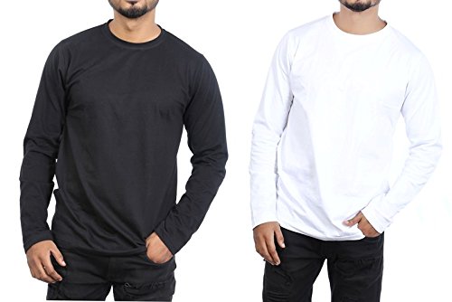 roden men's solid full sleeve tshirt pack of 2