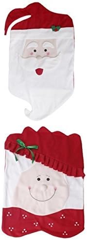 Collections Etc - Mr &amp; Mrs Santa Claus Christmas Kitchen Chair Covers by Aoyuete