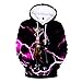 3D Printed Unisex Hooded Novelty Battle Royale Hoodie Pullover Sweatshirts with Pockets for Youth Men Women Boys Girls (Black,S)