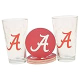 NCAA Pint Glass and Coaster Set (2 Pack)