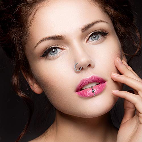 Chinco 32 Pieces Cshaped Nose Ring Lshaped Hoop Tragus Nose Studs
