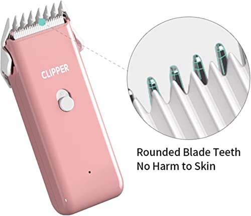 Dog Clippers Pet Grooming Clippers Kit,Low Noise Shaver Portable Electric USB Rechargeable Cordless Trimmer for Dogs,Cats and Other Pets (Pink)