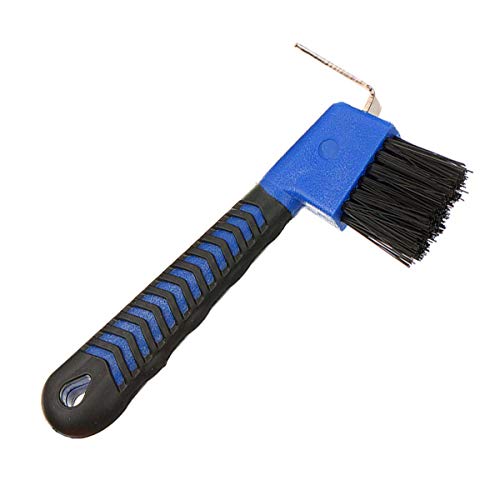 Horse Hoof Pick Brush with Soft Touch Rubber Handle (ROYAL BLUE
