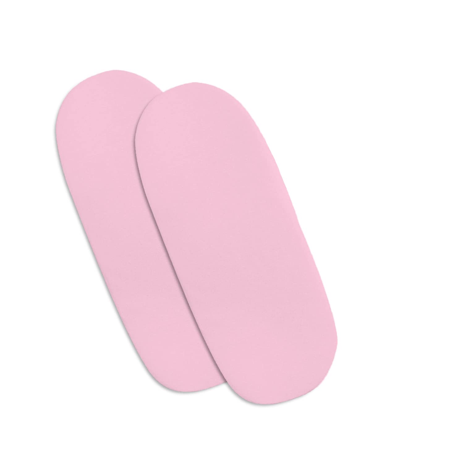 Hajran Linen – 100% Pure Cotton Pack of 2 Moses Basket Fitted Sheets | High Thread Count Fabric, Soft & Durable (Pink, 73-76 x 28-30 cm)