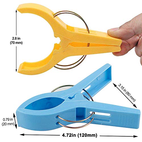 Spurtar 8pc Towel Clips For Beach Chairs, Cruise Sun Loungers Chair, Pool Clothes Quilt Blanket