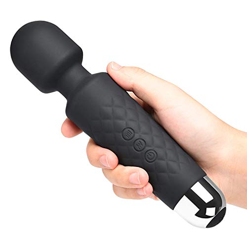 Personal Electric Wand Massager Powerful with Flexible Head, Cordless Waterproof Rechargeable Massager for Back, Neck, Shoulder Muscle Aches